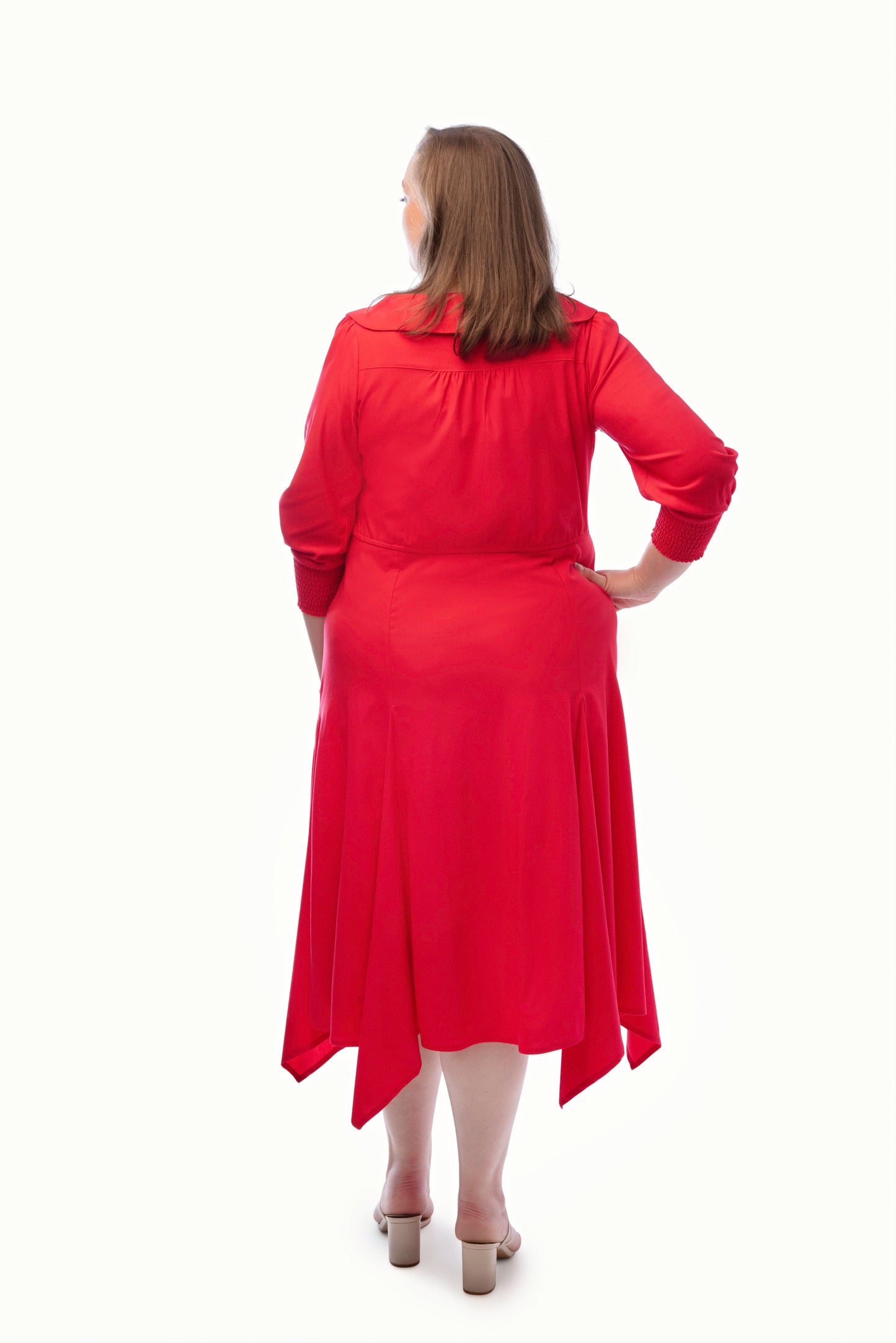 The Intelligent-Red shirt dress