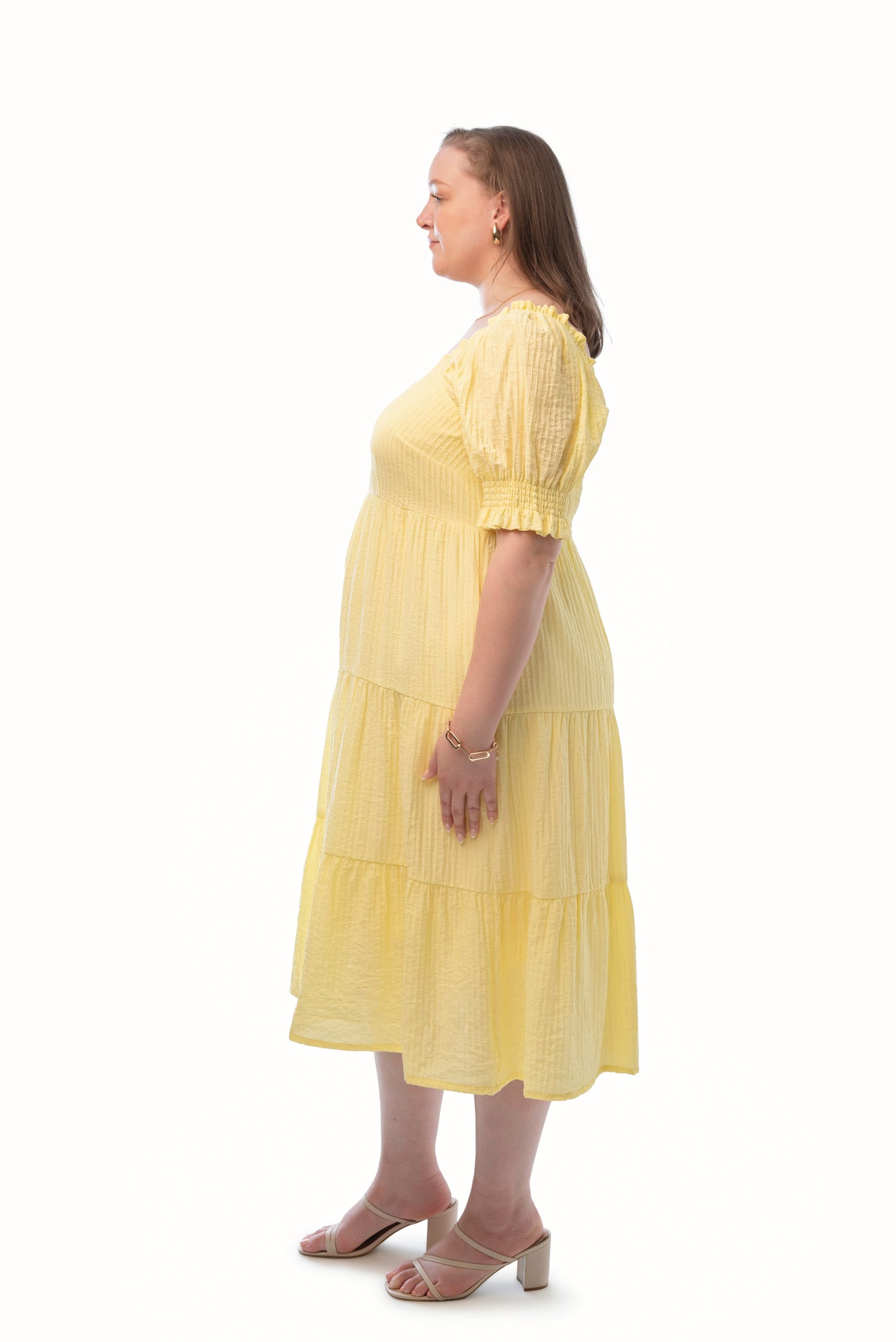 The Effortless- Lemon tier dress